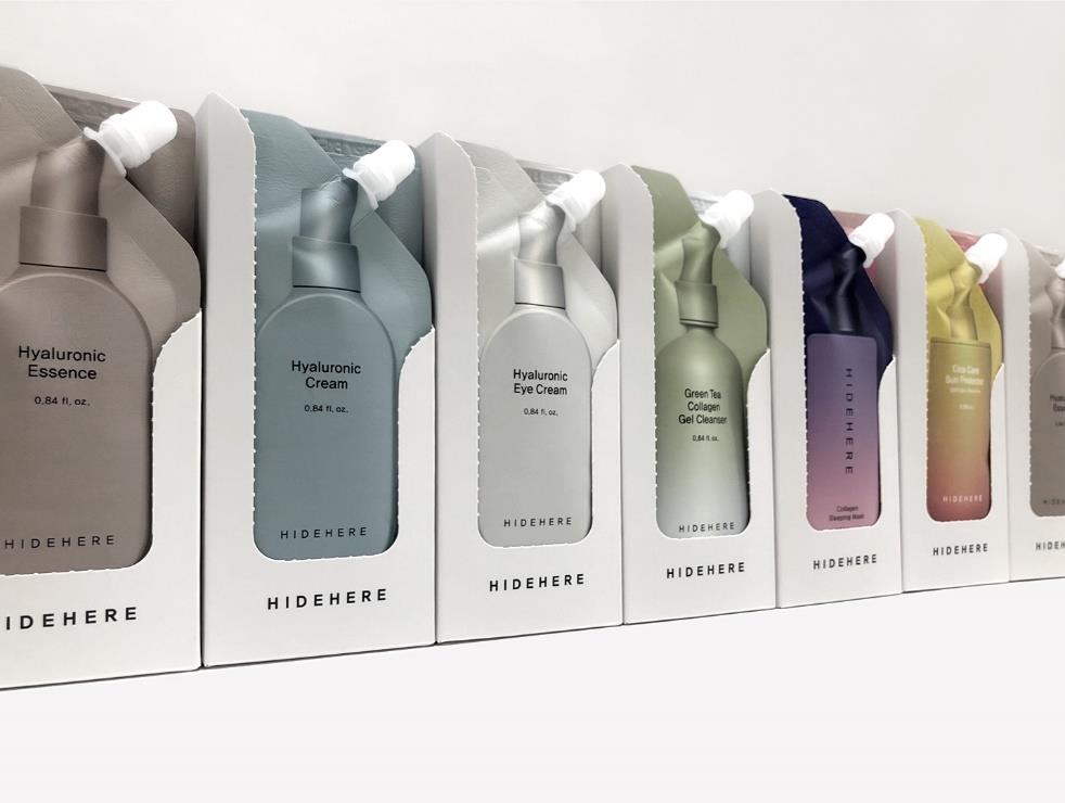 HIDEHERE-Pouches in regalfertigen Display-Trays